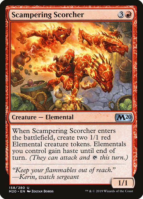 Core Set 2020 - 158 - Scampering Scorcher - Uncommon - R - Non-foil