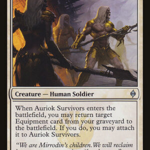 New Phyrexia - 3 - Auriok Survivors - Uncommon - W - Non-foil (Front)