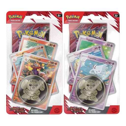 Pokemon Destined Rivals Togekiss + Skeledirge 1-Pack Premium Blister Bundle