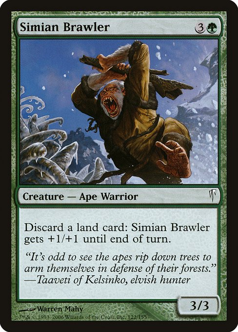 Coldsnap - 122 - Simian Brawler - Common - G - Non-foil (Front)