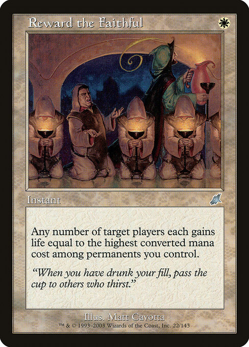 Scourge - 22 - Reward the Faithful - Uncommon - W - Non-foil (Front)