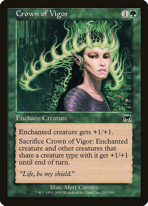 Onslaught - 253 - Crown of Vigor - Common - G - Foil (Front)