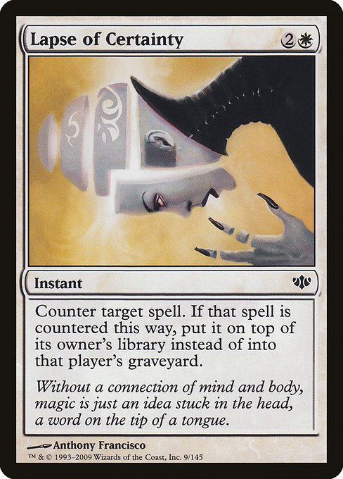 Conflux - 9 - Lapse of Certainty - Common - W - Non-foil (Front)