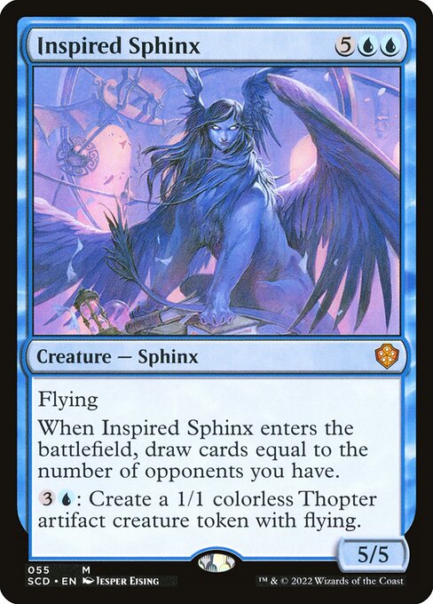 Starter Commander Decks - 55 - Inspired Sphinx - Mythic - U - Non-foil (Front)