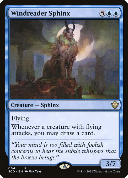 Starter Commander Decks - 64 - Windreader Sphinx - Rare - U - Non-foil (Front)