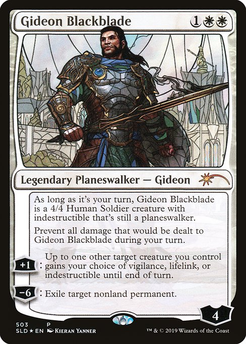 Secret Lair Drop - 503 - Gideon Blackblade - Mythic - W - Foil - Promo (Front)