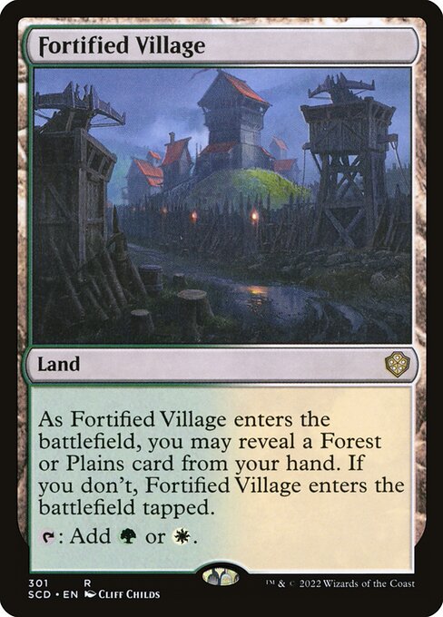 Starter Commander Decks - 301 - Fortified Village - Rare - C - Non-foil (Front)