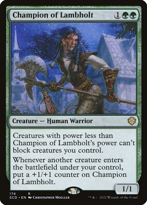 Starter Commander Decks - 174 - Champion of Lambholt - Rare - G - Non-foil (Front)