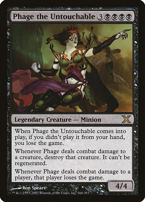 Tenth Edition - 166 - Phage the Untouchable - Rare - B - Non-foil (Front)