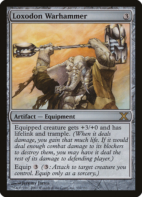 Tenth Edition - 332 - Loxodon Warhammer - Rare - C - Non-foil (Front)