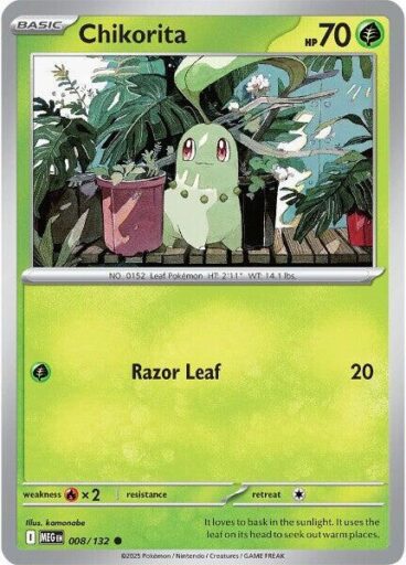 ME01: Mega Evolution - 008/132 - Chikorita - Reverse Holo