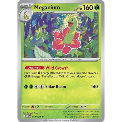 ME01: Mega Evolution - 010/132 - Meganium - Reverse Holo