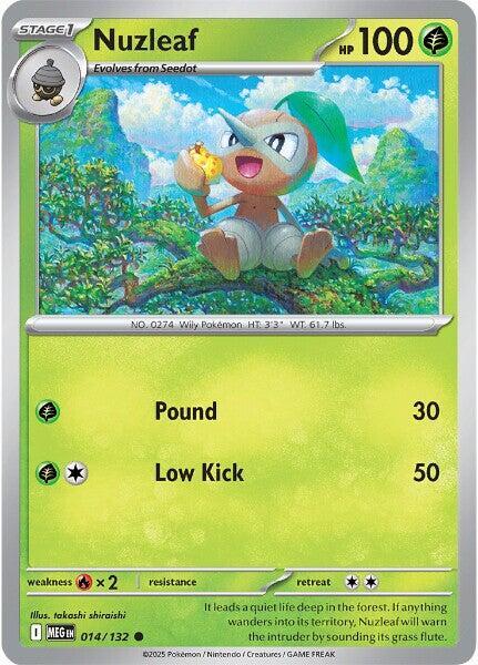 ME01: Mega Evolution - 014/132 - Nuzleaf - Reverse Holo