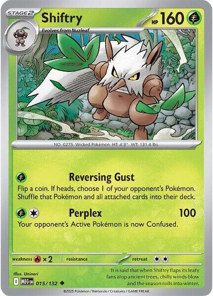 ME01: Mega Evolution - 015/132 - Shiftry - Reverse Holo