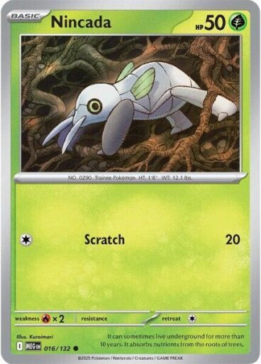 ME01: Mega Evolution - 016/132 - Nincada - Reverse Holo