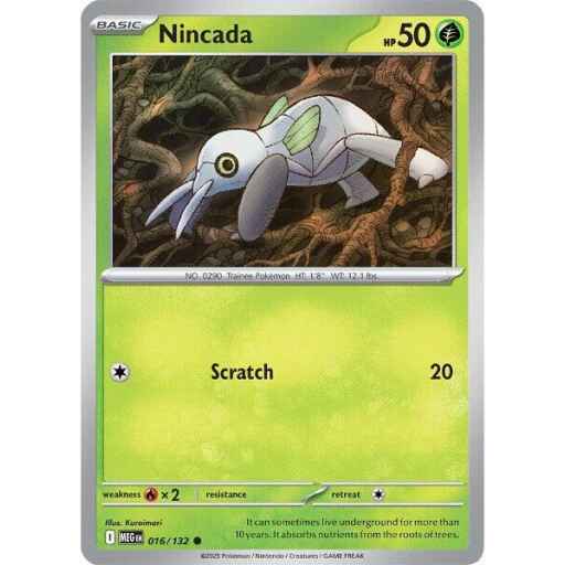 ME01: Mega Evolution - 016/132 - Nincada - Reverse Holo