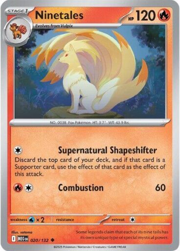 ME01: Mega Evolution - 020/132 - Ninetales - Reverse Holo