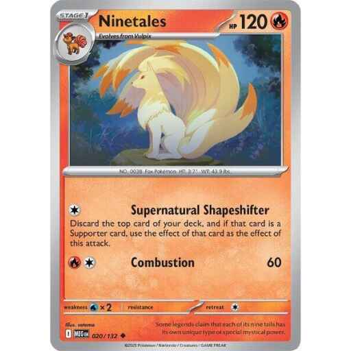 ME01: Mega Evolution - 020/132 - Ninetales - Reverse Holo