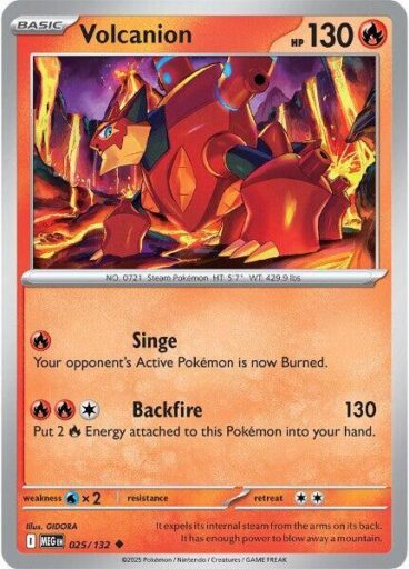 ME01: Mega Evolution - 025/132 - Volcanion - Reverse Holo