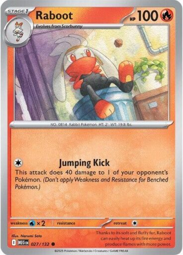 ME01: Mega Evolution - 027/132 - Raboot - Reverse Holo