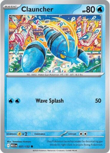 ME01: Mega Evolution - 037/132 - Clauncher - Reverse Holo