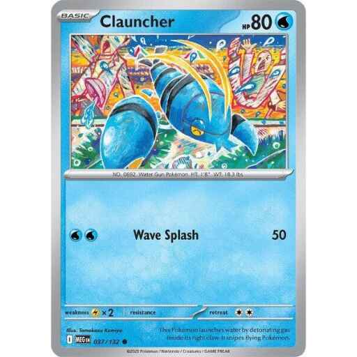 ME01: Mega Evolution - 037/132 - Clauncher - Reverse Holo