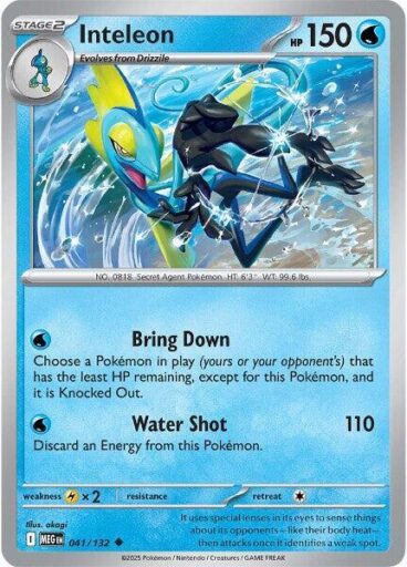 ME01: Mega Evolution - 041/132 - Inteleon - Reverse Holo