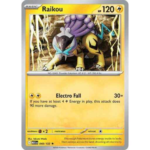 ME01: Mega Evolution - 048/132 - Raikou - Reverse Holo