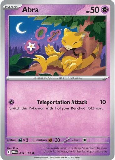 ME01: Mega Evolution - 054/132 - Abra - Reverse Holo