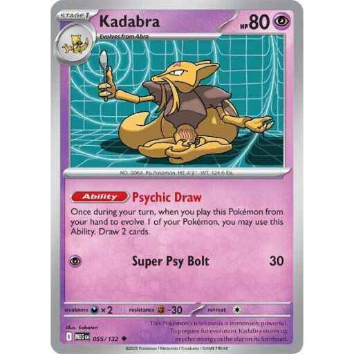 ME01: Mega Evolution - 055/132 - Kadabra - Reverse Holo