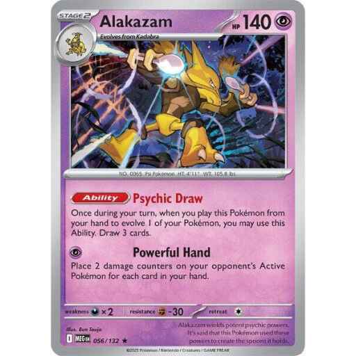 ME01: Mega Evolution - 056/132 - Alakazam - Reverse Holo