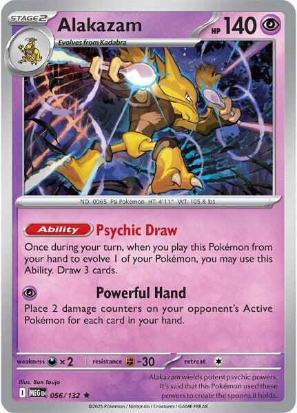 ME01: Mega Evolution - 056/132 - Alakazam - Reverse Holo