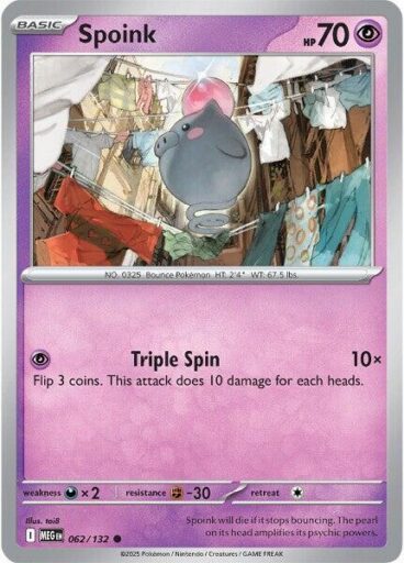 ME01: Mega Evolution - 062/132 - Spoink - Reverse Holo