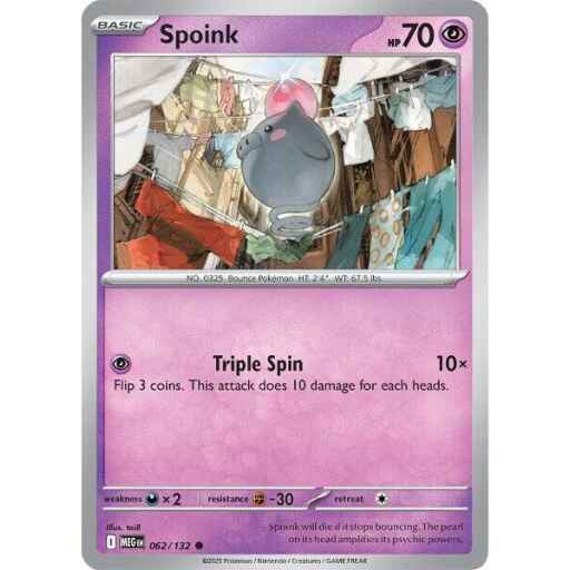 ME01: Mega Evolution - 062/132 - Spoink - Reverse Holo