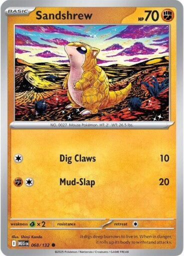 ME01: Mega Evolution - 068/132 - Sandshrew - Reverse Holo