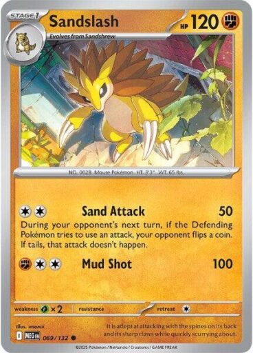 ME01: Mega Evolution - 069/132 - Sandslash - Reverse Holo