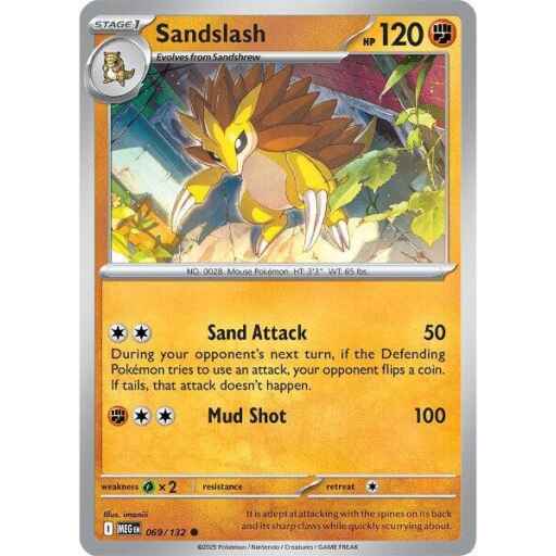 ME01: Mega Evolution - 069/132 - Sandslash - Reverse Holo