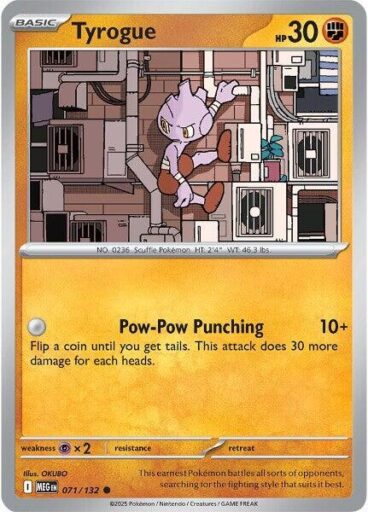 ME01: Mega Evolution - 071/132 - Tyrogue - Reverse Holo