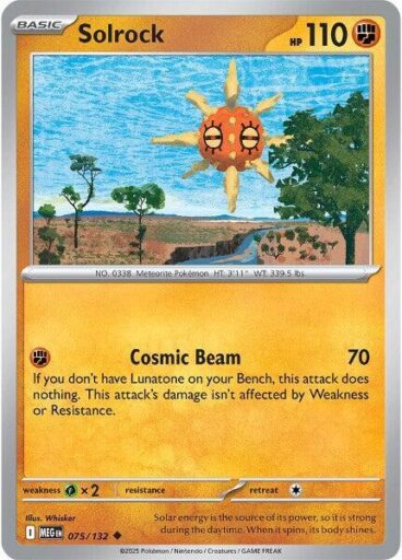 ME01: Mega Evolution - 075/132 - Solrock - Reverse Holo