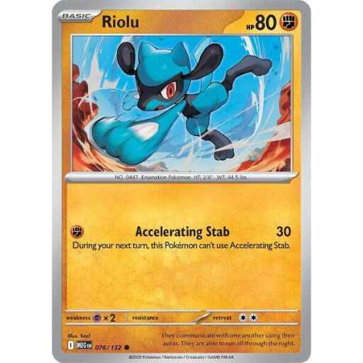 ME01: Mega Evolution - 076/132 - Riolu - Reverse Holo