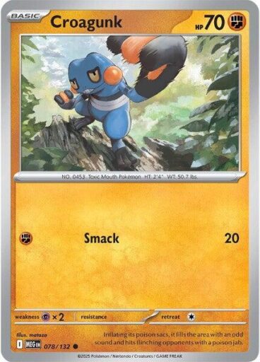 ME01: Mega Evolution - 078/132 - Croagunk - Reverse Holo