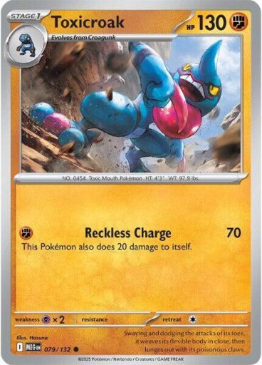 ME01: Mega Evolution - 079/132 - Toxicroak - Reverse Holo