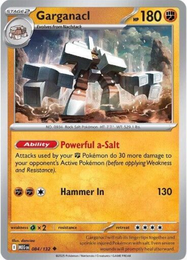 ME01: Mega Evolution - 084/132 - Garganacl - Reverse Holo