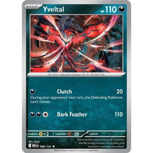 ME01: Mega Evolution - 088/132 - Yveltal - Reverse Holo