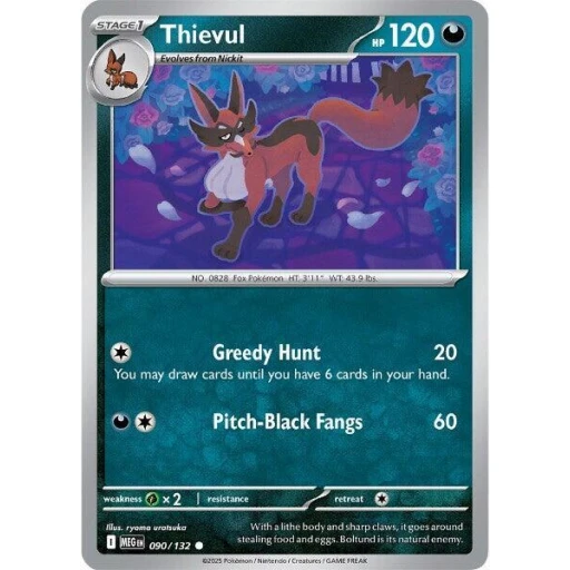 ME01: Mega Evolution - 090/132 - Thievul - Reverse Holo
