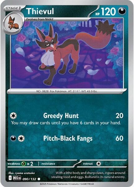 ME01: Mega Evolution - 090/132 - Thievul - Reverse Holo