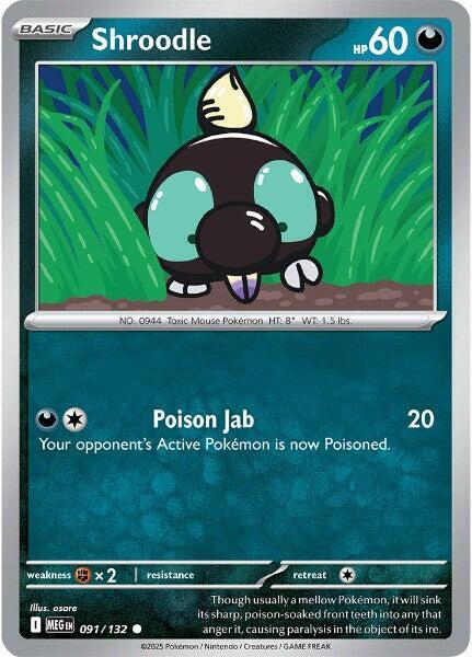 ME01: Mega Evolution - 091/132 - Shroodle - Reverse Holo