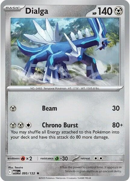 ME01: Mega Evolution - 095/132 - Dialga - Reverse Holo