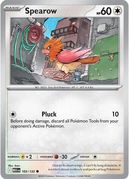 ME01: Mega Evolution - 102/132 - Spearow - Reverse Holo