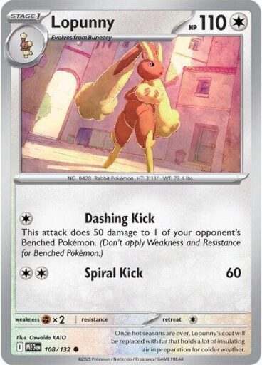 ME01: Mega Evolution - 108/132 - Lopunny - Reverse Holo